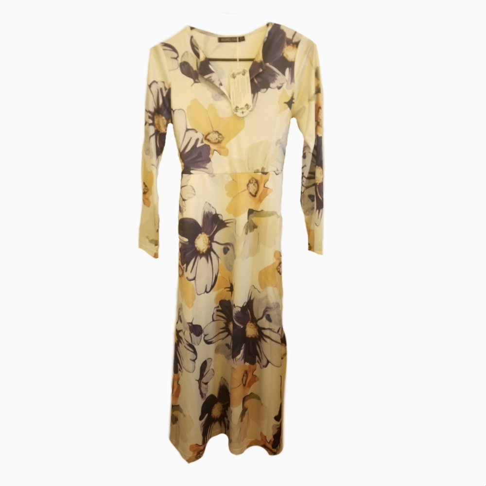 Humelyan floral maxi Dress small pockets 4 6